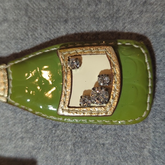 Coach Leather Champagne bottle keychain key fob with rhinestone bubbles! - Picture 5 of 5